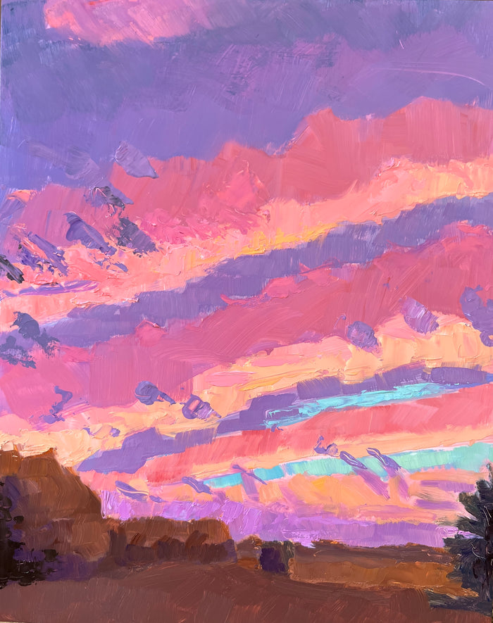 Afterglow Over Field