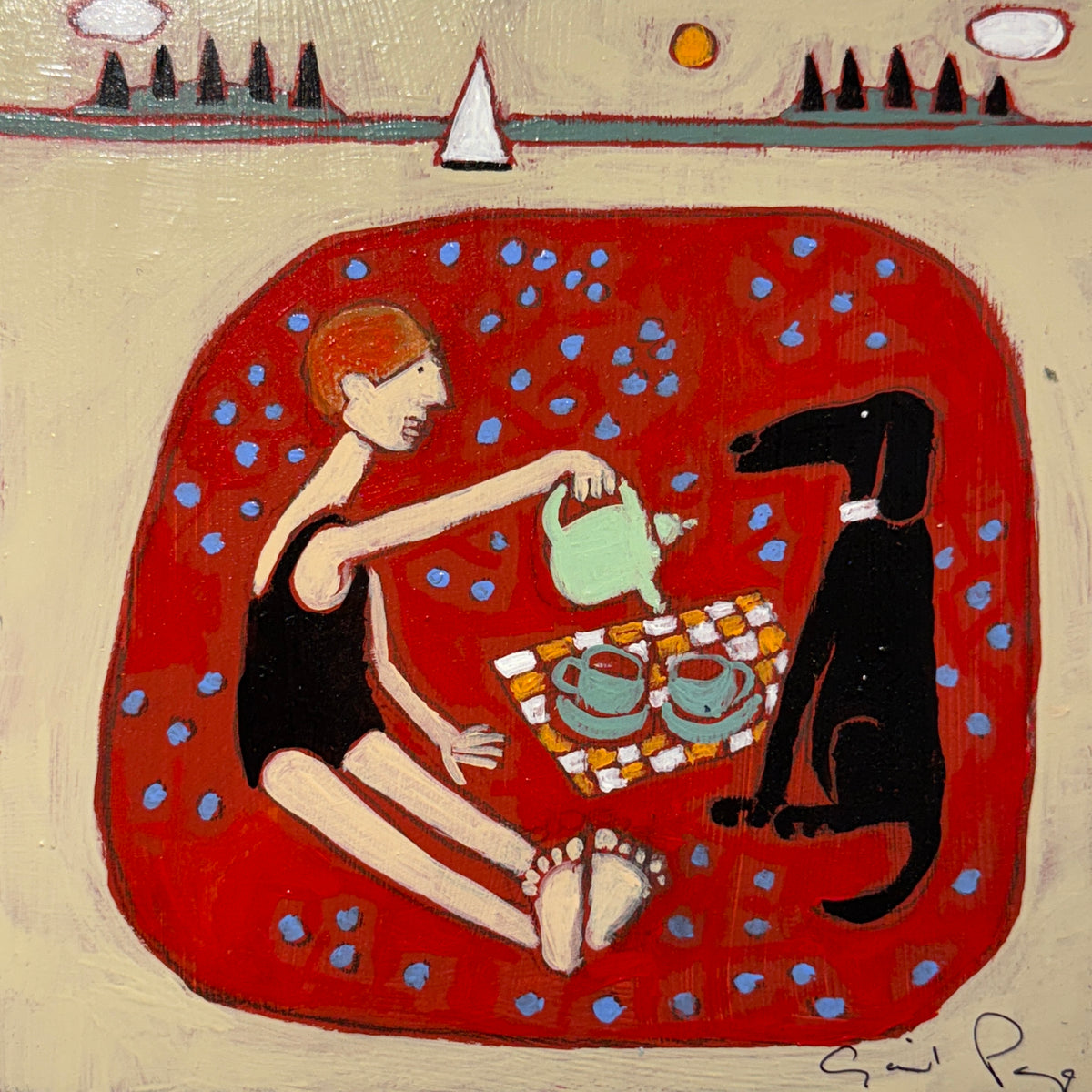 Having Tea on Blueberry Island