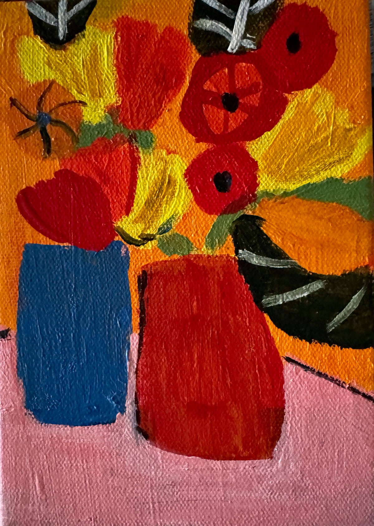 Two Vases With Blooms