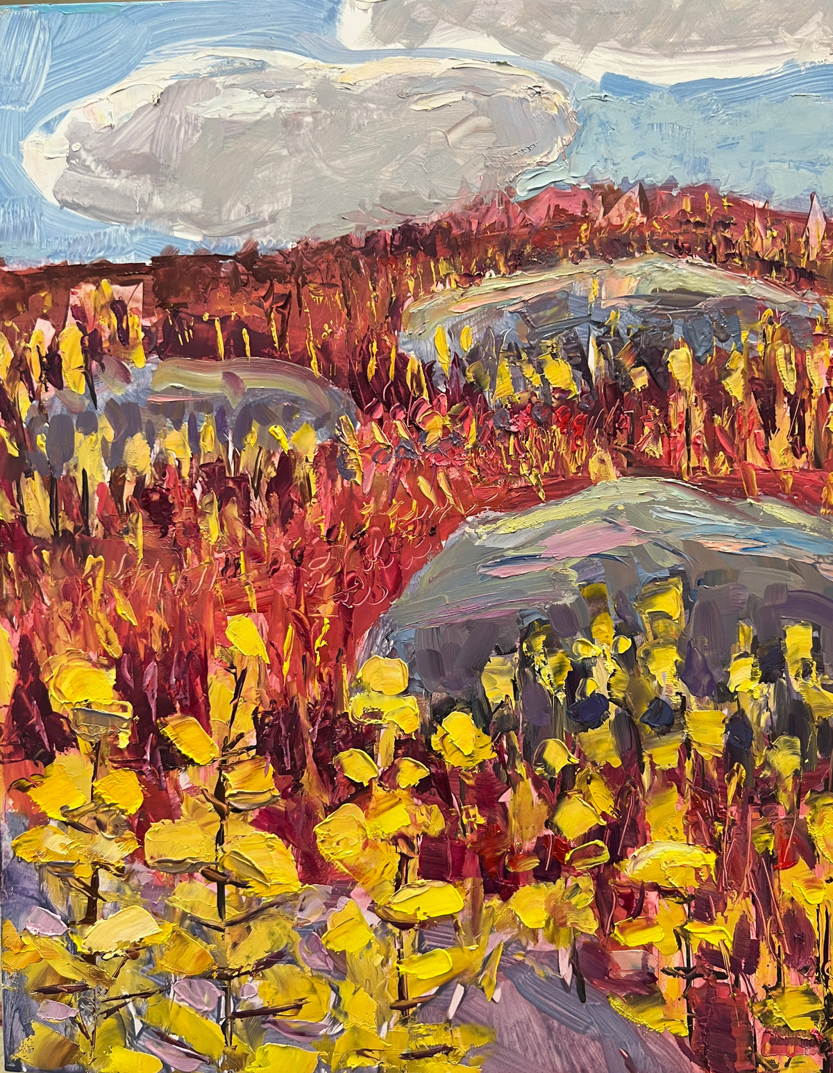 Goldenrod Blueberry Hillside