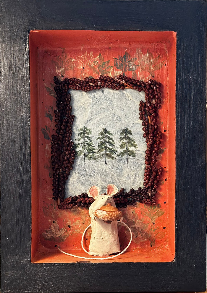 Mouse and painting of three trees