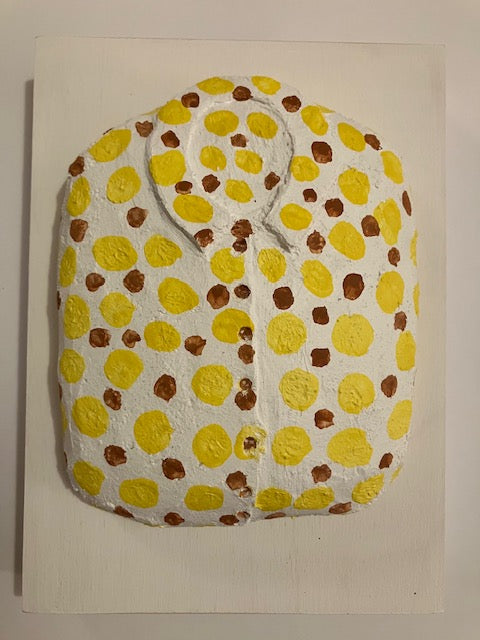 Yellow with Sienna Dots