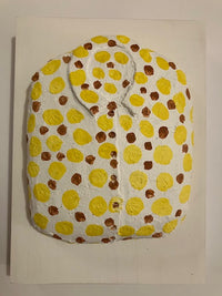 Yellow with Sienna Dots