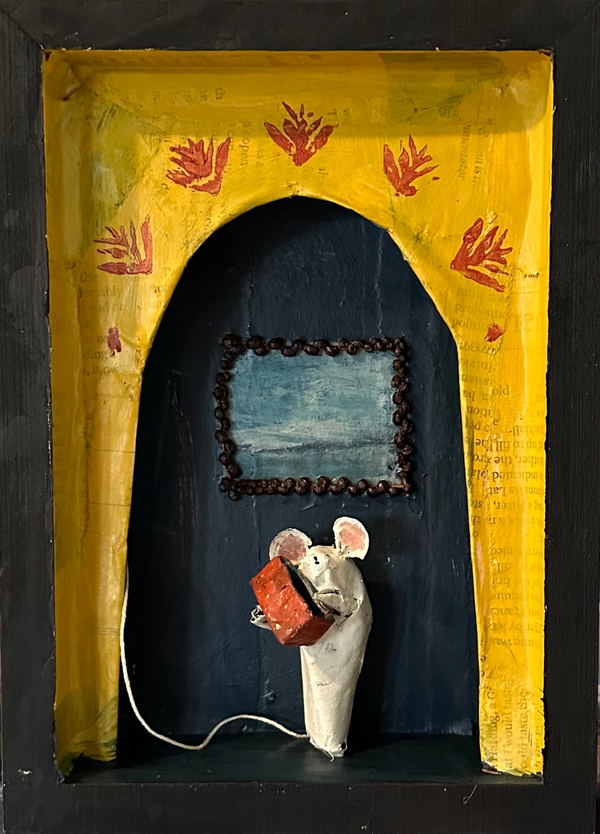 Yellow Archway, Blue Room and Seascape Painting