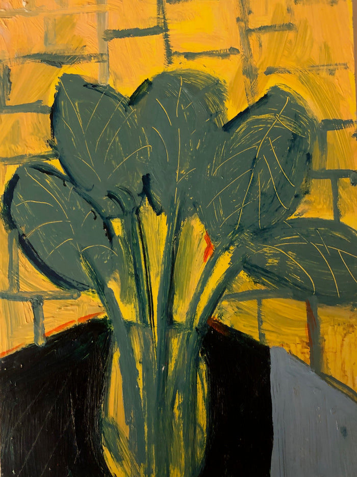 Vased Turquoise Leaves