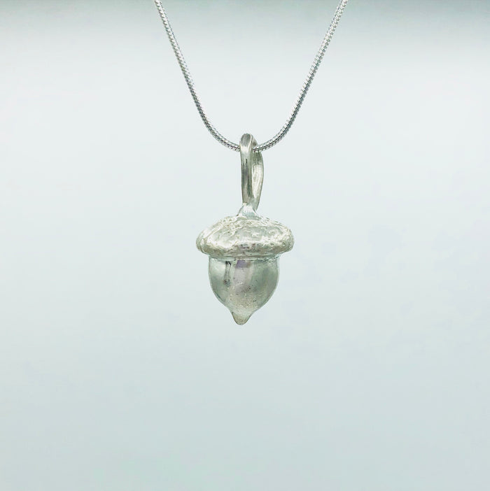 Acorn Necklace - Silver